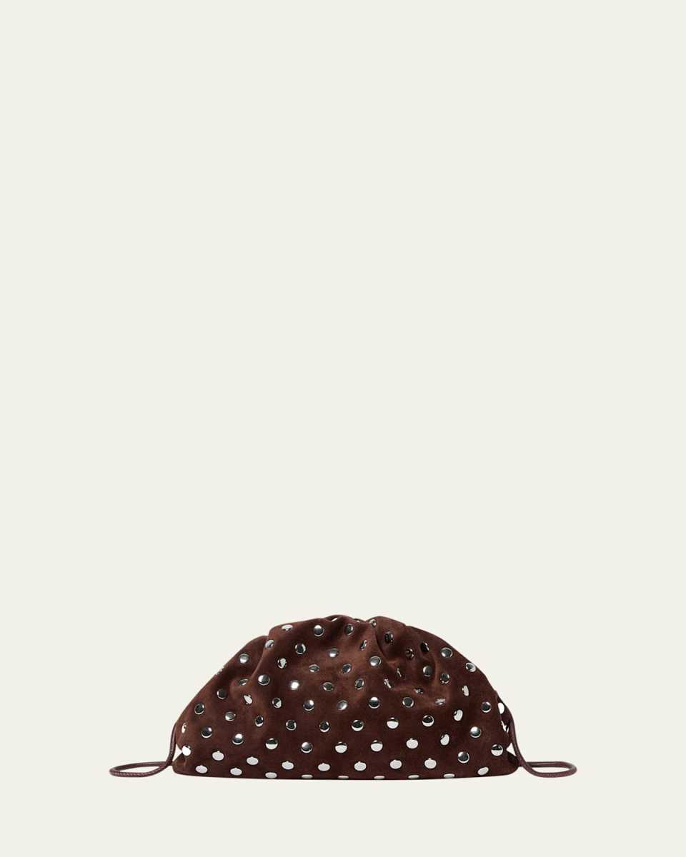Bailey Studded Leather Clutch Bag